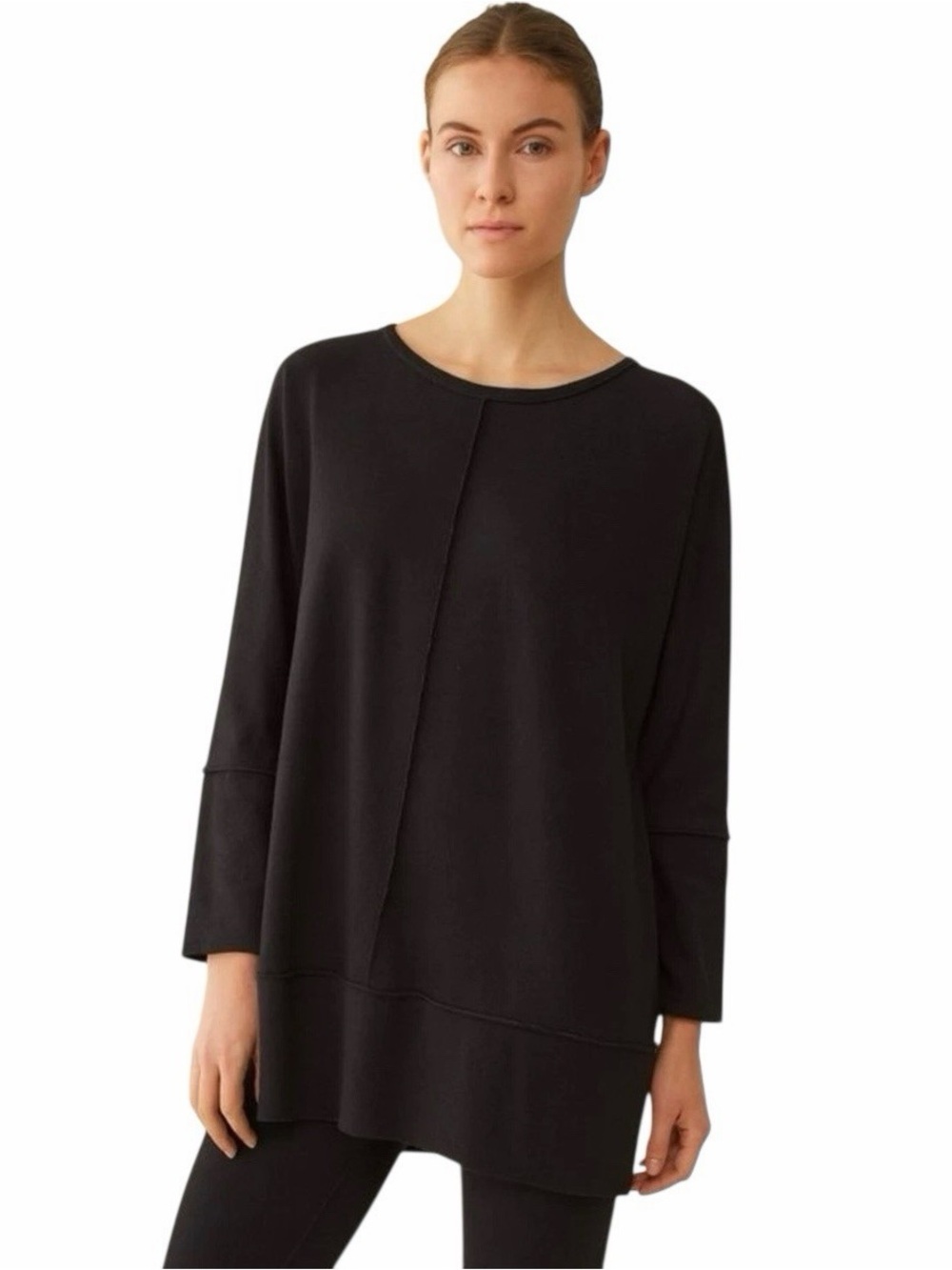 Spanx Black 3/4 Oversized Tunic Top Size XS